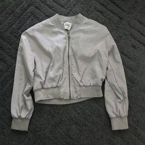 Grey bomber jacket